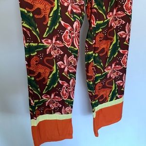 Silk Track Pants w/Print